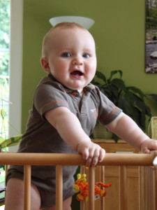 "Jup, ich kann mich in den Stand hochziehen!"